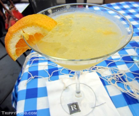 A high-octane orange ginger vodka martini
