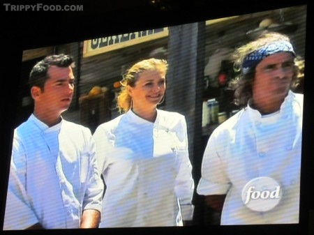 The 3 competing chefs (Kevin Meehan at left)