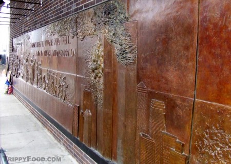 The September 11 memorial on the side of Ten House