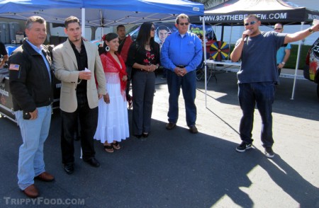 The panel of local celebrity judges for the menudo contest