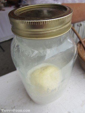 Handmade, jar-churned butter
