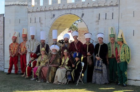 The sultan awaits the musical procession