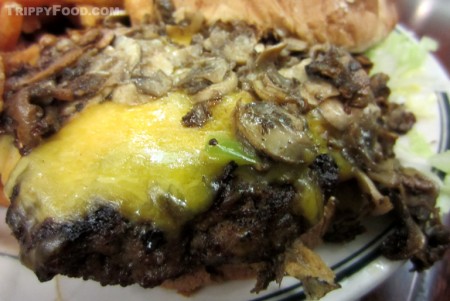 Brent's beefy Mushroom Cheddar Burger