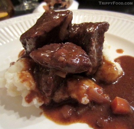 Rich, hearty spezzatino (Italian beef stew)