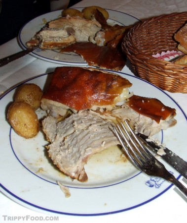 Sobrino de Botín's specialty - roast suckling pig