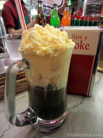 The separated root beer float