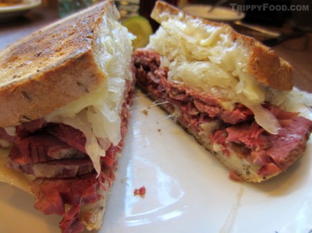 #3 - corned beef with Swiss cheese and sauerkraut