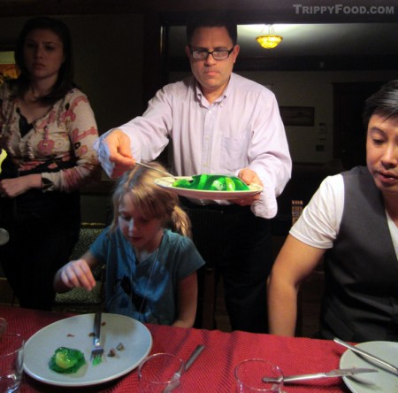 WFF co-founder Marc Moss serves the green Jell-O