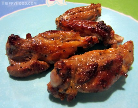 Iguana wings with salt, pepper and garlic