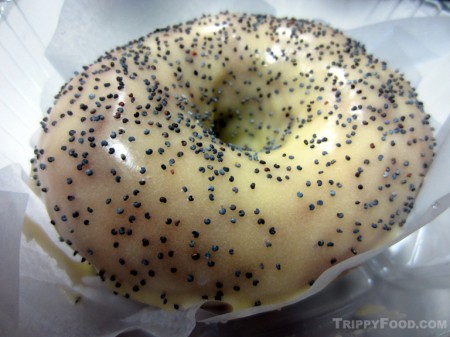 Passionfruit poppy seed doughnut from Portland's Blue Star Donuts