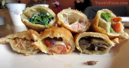 A cross-section of some of Johnny Pacific's empanadas