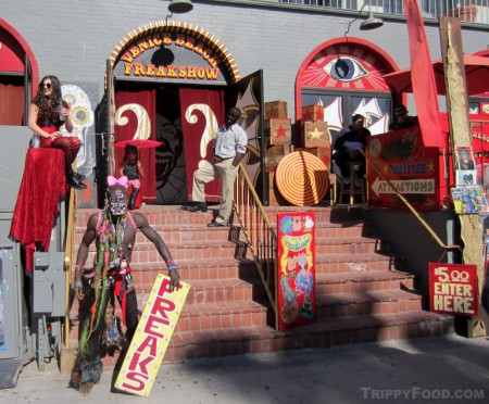 The staff at the Venice Beach Freak Show bid you warm welcome