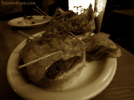 The Victory Bar's renowned venison burger