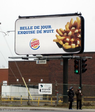 Yes, even Burger King has poutine