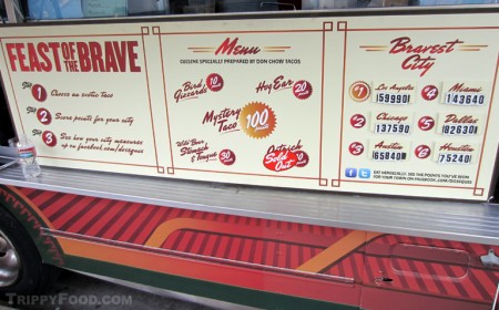 The Los Angeles Feast of the Brave menu