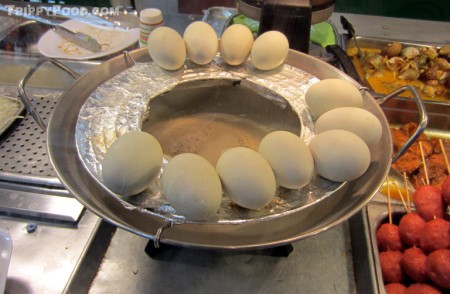 Slow-cooked balut waiting for a quick dip