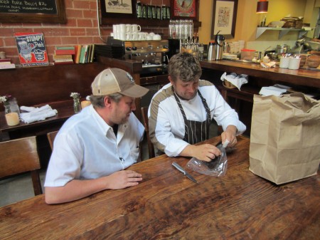 Chefs Gavin Lansdale and Ben Ford ponder the ingredient in Episode 1