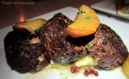 Blood sausage from the Halloween menu