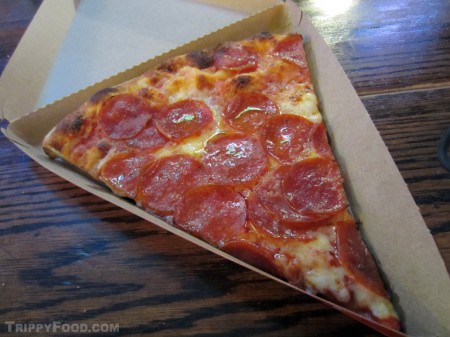 A slice of Regina's pepperoni to go