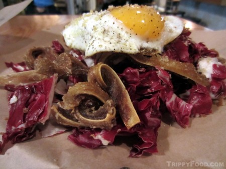 Crispy pig ear salad at Lardo East Side