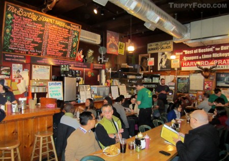 The frat-friendly interior of Bartley's