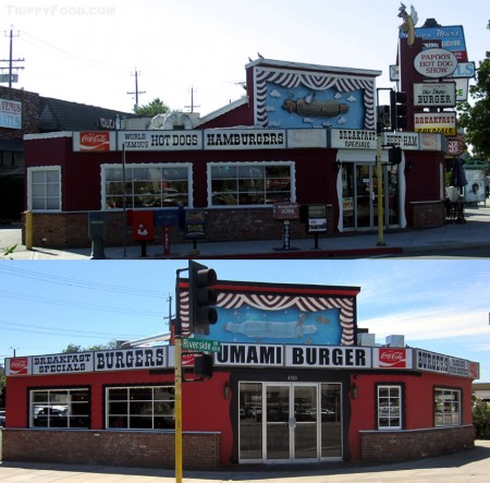 Papoo's Hot Dog Show (top), Umami Burger (bottom)