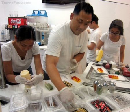 The crew at The Ice Bar creating frozen masterpieces