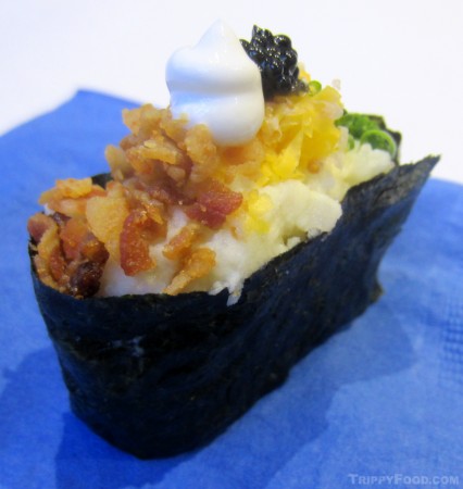 Blue C's specialty - Loaded Baked Potato sushi