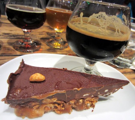 Decadent "candy bar" pie paired with a chocolate stout