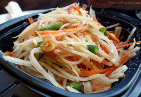 Papaya salad - like the green tree viper, beautiful and deadly