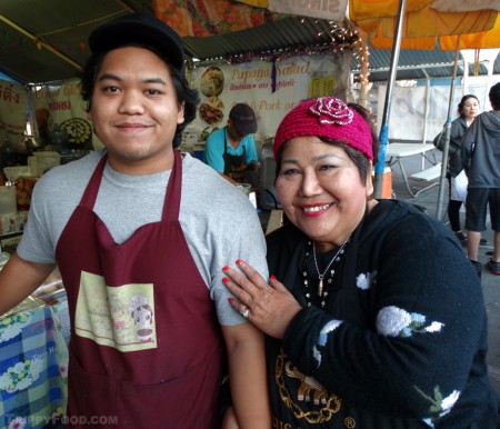 Proprietor Mae Ting and son Matthew